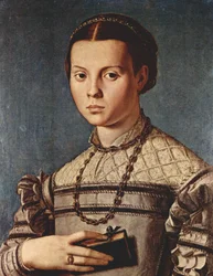 Porträt eines Mädchens mit einem Buch